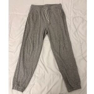h&m drawstring cuffed grey sweat pants